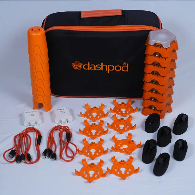 Dashpod Academy Pro+ 8DP Kit – Elite Speed, Agility & Cognitive Training System for Net-Based Sports - Performance Monitoring for Teams & Sports Programs